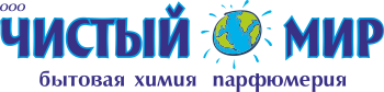 логотип Дзержинский район г. Новосибирск магазин бытовой химии Чистый мир